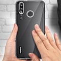 Pikkukuva 3 / 4: Takakansi + läpinäkyvä karkaistu lasikalvo Huawei P20 Lite - läpinäkyvä transparent
