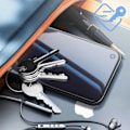 Miniatyrbillede 3 af 5: Skærmbeskytter til iPhone 15 Pro Max Fleksibelt Glas Ubrydeligt Anti UV Force Glas Sort Svart
