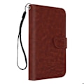 Miniatyrbillede 2 af 6: Smartphone-etui 4,3 til 4,7'' Portemonnaie Multirum med glidende kamera brun kastanj