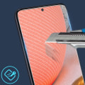 Pikkukuva 3 / 4: Näytön kalvo Samsung Galaxy A72 karkaistu lasi 9H Anti-Fingerprint Transparent Transparent