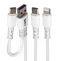 Miniatyrbild 2 av 5: Kabel USB-A / USB-C till USB-C och Lightning Power Delivery 60W 1,2 meter LinQ
