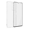 Miniatyrbillede 2 af 5: Vivo Y76 5G etui Blødt silikone 9H hærdet glasfilm sort - AVIZAR - Beskyttelsespakke Svart