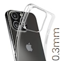 Pikkukuva 3 / 5: Silikonikotelo iPhone 16 Prolle Erittäin ohut 0,3 mm kosteutta hylkivä läpinäkyvä Transparent