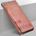 Pikkukuva 2 / 4: Kotelo - AVIZAR - Galaxy Note 10 - Viimeistellyt raidallinen - Läpinäkyvä - Kevyt jäykkä Rose guld