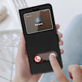 Pikkukuva 3 / 4: Musta kotelo Samsung Galaxy A22 / M32:lle kaksinkertaisella videotuella svart