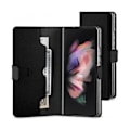 Miniatyrbillede 1 af 2: Etui til Galaxy Z Fold 3 Folio med magnetisk lukning og pengekræft Mercury Sort Svart