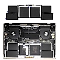 Miniatyrbillede 3 af 4: Batteri - AVIZAR - Macbook Pro 16" 2019 (A2141) - 8700mAh - Lithium Ion - Sort Svart