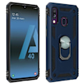 Pikkukuva 1 / 4: Coque - ILMOITA - Galaxy A40 - Bi-materiaalit - Video-tuki rengas - Yönsininen Midnattsblå