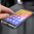 Pikkukuva 4 / 4: Suojakotelo - AVIZAR - Huawei Y5p - Pehmeä silikoni - 9H karkaistu lasikalvo - Läpinäkyvä valkoinen Transparent, vit