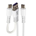 Miniatyrbillede 2 af 5: USB / USB-C til USB-C-kabel 60 W opladnings- og synkroniseringslængde 1,2 m LinQ Hvid