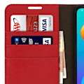 Miniatyrbild 4 av 4: Huawei P30 Lite-fodral - AVIZAR - Läder Folio-fodral - Röd - Videostöd - Heltäckande skydd Röd