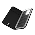 Pikkukuva 2 / 5: Kotelo iPhone 15 Prolle - DUX DUCIS - Musta - Flip Card Holder Video Support Svart