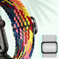 Miniatyrbild 3 av 5: Rem för Apple Watch 41 mm / 40 mm / 38 mm Flätad nylon Andas flerfärgad Flerfärgad