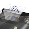 Miniatyrbillede 3 af 5: Powerbank - LINQ - TM16002 - 16000mAh - USB-C 20W - 2 USB 22.5W - LED-display Svart Transparent