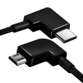 Pikkukuva 2 / 4: USB-kaapeli - Ei eritelty - Tyyppi C micro-USB:lle - Nopeaa latausta - 30cm - Kulma- liitin