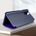 Miniatyrbillede 4 af 4: Cover - AVIZAR - Oppo Find X3 Lite - Gennemskinnelig flap - Spejleffekt - Videounderstøttelse Lila