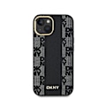 Miniatyrbillede 3 af 6: DKNY Ternet Læder Mono Pattern MagSafe - Etui til iPhone 15/14/13 (sort)