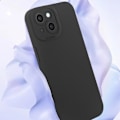 Miniatyrbillede 4 af 6: Etui - AVIZAR - iPhone 15 Plus - Blød silikone - Forstærket kamerakantbeskyttelse - Blødt-touch finish Svart