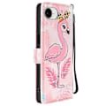 Pikkukuva 2 / 5: iPhone 16:lle suunniteltu flamingokuviollinen kuori, jossa on hihna ja vaaleanpunainen korttitasku Rosa