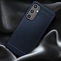 Miniatyrbild 3 av 6: AVIZAR Samsung Galaxy A55 Flexible Carbon Effect Midnight Blue Fodral - Stötsäker förstärkta hörn Blå