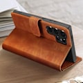 Miniatyrbillede 4 af 6: Etui til Samsung S24 Ultra Wallet Flip Video Support Camel kastanj