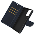 Miniatyrbillede 2 af 6: Taske til Motorola Moto G24 og G04 Wallet Support-håndledsrem midnatsblå Blå