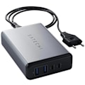 Miniatyrbillede 1 af 5: Ladeadapter - SATECHI - 108W - 2 USB-C Power Delivery - 2 USB - Kompakt Mørkegrå Grå