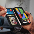 Miniatyrbillede 4 af 4: Hus - AVIZAR - Google Pixel 4 - Folio Etui - Magnetisk - Silikone Gel - Sort Svart