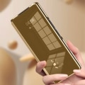 Pikkukuva 4 / 5: Clear View -kotelo Samsung Galaxy Z Fold 5:lle - AVIZAR - Kova kuori - Keltainen - Peililäppä - Jalustatoiminto Gul