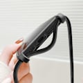 Miniatyrbild 3 av 4: Coque - Snodd - iPhone 16 Pro Max - Semi Hård - Soft Touch - Justerbar Nylon Snodd Svart