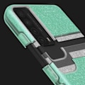 Miniatyrbild 3 av 4: Fodral Huawei P smart 2021 Glitter Avtagbar Halvstyv Silikon Grön Grön