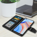 Pikkukuva 3 / 4: Oppo Reno 4Z Case Folio Lompakkoteline Toiminto Musta Musta Svart