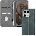 Miniatyrbild 2 av 5: Fodral till Motorola Edge 50 Ultra Brushed Effect Wallet och Stand Dark Green Grön