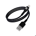 Pikkukuva 1 / 5: USB-A/Lightning Lataus- ja Siirtokaapeli 2.4A FastCharge 12W 1.2m BigBen Connected Musta Svart
