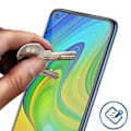 Miniatyrbillede 4 af 4: AVIZAR skærmbeskytter til Xiaomi Redmi Note 9 - 9H stødsikkert hærdet glas gennemsigtig hvid Vit