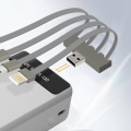 Pikkukuva 3 / 5: 25800 mAh:n vara-akku irrotettava 4 in 1 -kaapeli ja LinQ Compact USB -lähtö valkoinen Vit