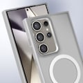 Miniatyrbild 4 av 6: Coque MagSafe för Samsung Galaxy S24 Ultra Matt Frostad Baksidan Grå Kant Grå