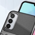 Pikkukuva 3 / 6: Pehmeä kuori - AVIZAR - Samsung Galaxy A15 - Raidoitettu suunnittelu - Liukumaton - Iskunsuojaus Svart