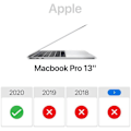 Pikkukuva 4 / 4: Suojakuori - AVIZAR - Macbook Pro 13'' 2020 - Kovamuovia - Silikoni - Harmaa Grå