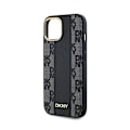 Miniatyrbillede 6 af 6: DKNY Ternet Læder Mono Pattern MagSafe - Etui til iPhone 15/14/13 (sort)