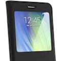 Miniatyrbillede 4 af 4: Window Flip Case - Samsung - Galaxy A5 - Sort beskyttelse - Semi-stiv skal - Syntetisk klap Svart