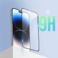 Miniatyrbillede 3 af 5: Hærdet glas - AVIZAR - iPhone 14 Pro Max - 9H - 5D affaset - Fuld vedhæftning Svart