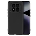 Pikkukuva 1 / 5: Xiaomi Redmi Note 14 Pro ja 14 Pro Plus Silikoni Soft-Touch Musta kuori Svart