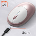 Pikkukuva 4 / 5: Souris Bluetooth Ergonominen Suunnittelu Lataus USB-C M1 Satechi Rose Kulta Rosa