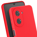 Miniatyrbild 3 av 5: Skyddande silikonetui för Xiaomi Redmi A5 med slät yta och skydd för kamerablocket i röd färg
