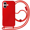 Miniatyrbild 1 av 5: Coque Cordon Semi Rigide Soft touch för iPhone 16 Plus Röd Röd