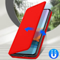 Miniatyrbild 4 av 4: Hölster - Xiaomi - Redmi Note 10 Pro - Ekologiskt läder - Videostöd - Inbyggd kortficka Röd