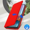 Miniatyrbillede 4 af 4: Housse - Xiaomi - Redmi Note 10 Pro - Øko-læder - Video-stativ - Indbygget kortlomme Röd