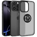 Miniatyrbillede 1 af 4: Coque til iPhone 16 Pro Max med metalring og videostander i sort Svart