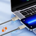 Miniatyrbild 4 av 6: LinQ 3A USB-kabel för iPhone Förstärkt fodral 1,2m LinQ Grå
